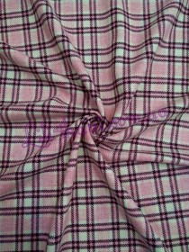 Костюмна рожева в чорно-білу клітку