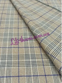 Костюмка бежева з синім клітка