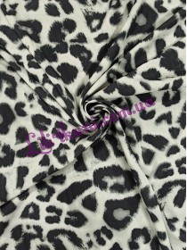 Креп-шовк сірий леопард