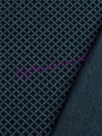 Трикотаж двосторонній синій візерунок